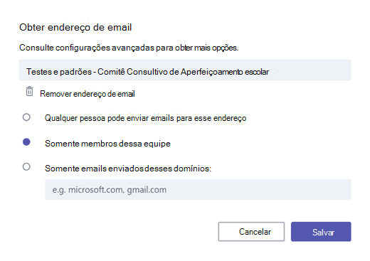 Receber email