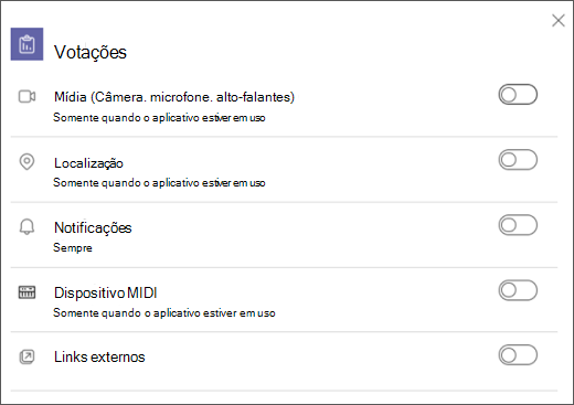 configuração do recurso de alternância