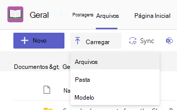 Carregar arquivos