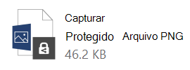 Alteração do ícone de arquivo protegido