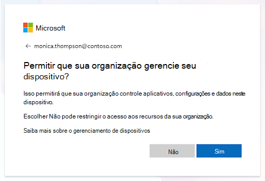 Gerir pedido do dispositivo