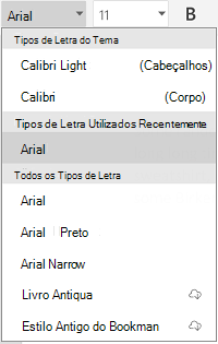Lista de fontes