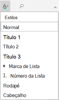 Estilos de parágrafo