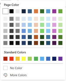 Seletor de cores para cor da página