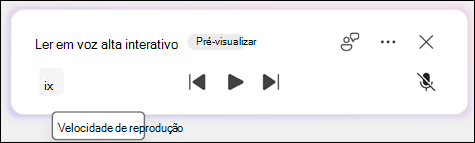Escolha a velocidade de leitura.