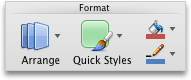 Guia Página Inicial do PowerPoint, grupo Formatar