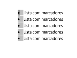 Marcadores selecionados