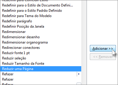 Comando Reduzir Uma Página