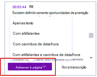 Adicionar à página