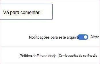 Ativar ou desativar notificações