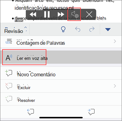 Toque em Ler em Voz Alta