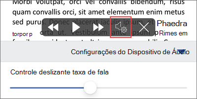 Aumentar ou diminuir a velocidade de leitura