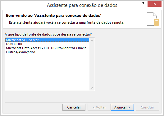Assistente para Conexão de Dados