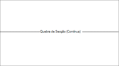 Mostra uma quebra de seção em um documento
