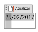 Editar ou atualizar um campo de data