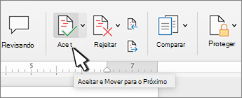 Botão Aceitar alteração