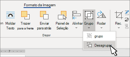 Botão Desagrupar