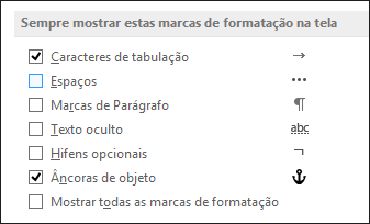 Always show or hide formatting symbols