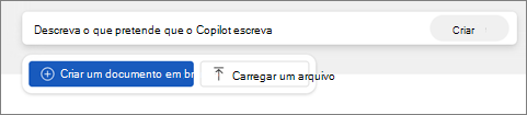 Botão Criar documento em branco no Word para a Web.