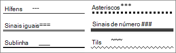 Linha horizontal exemplo de amostrador