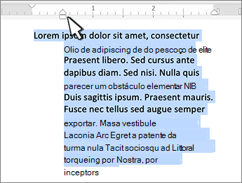 Marcador de recuo de linha suspensa Mac