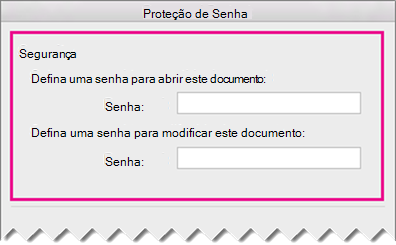 Painel de reposição de palavra-passe
