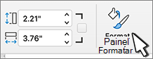 Botão Formatar Painel selecionado