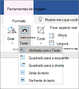 Opções de quebra automática de texto