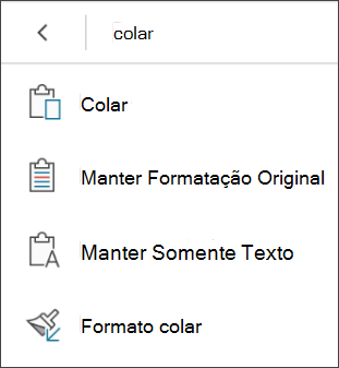 Colar a formatação