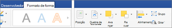 Para alinhar um ou mais objetos selecionados, clique em Alinhar