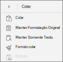 Menu Editar