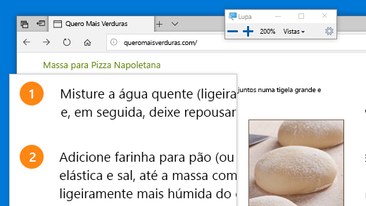 Abra a Lupa rapidamente ao premir a tecla do logótipo do Windows + Sinal de adição (+).