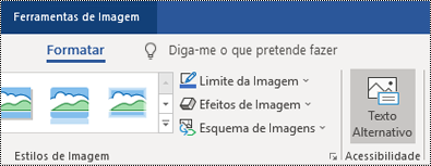 Botão Texto Alternativo no friso do Outlook para Windows.