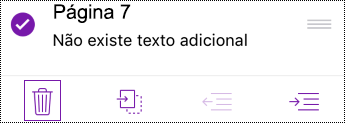 Eliminar uma página no OneNote para iOS