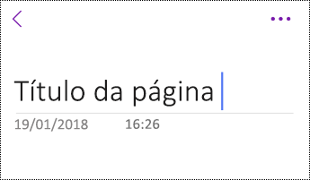 Mudar o nome da página no OneNote para iOS