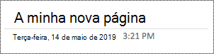Mudar o nome da página no OneNote para Mac