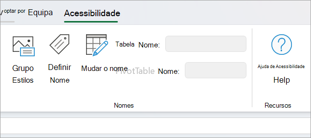 Painel de acessibilidade