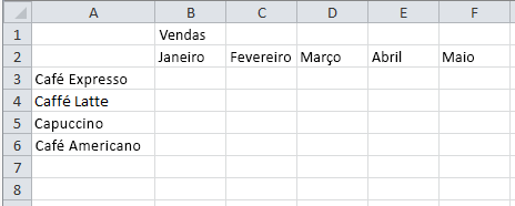 Folha de cálculo de exemplo