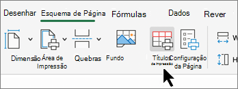 Captura de ecrã do botão Imprimir títulos
