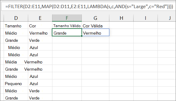 Terceiro exemplo da função MAP