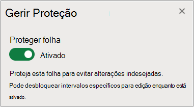 Gerir a proteção da folha