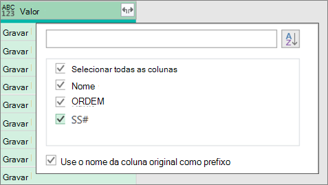 Expandir um registo JSON