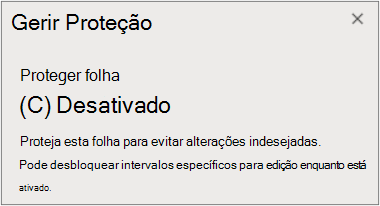 Desativar a proteção de folhas