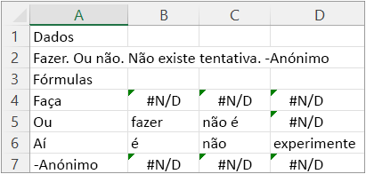 Resultados do exemplo 6