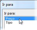 Caixa de diálogo Ir Para