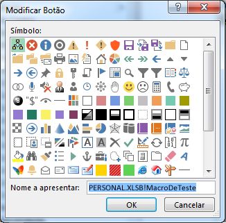 Caixa de diálogo Modificar Botão