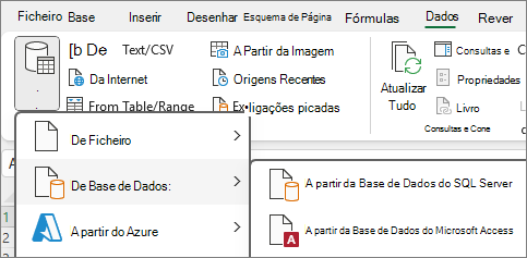 Importar dados a partir do Access