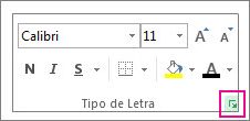 Iniciador de caixa de diálogo Formatar Células