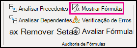 Mostrar Fórmulas no ambiente de trabalho