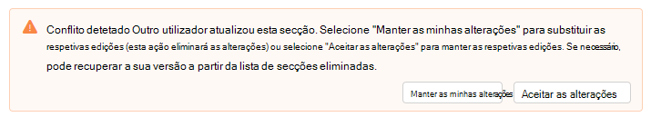 Captura de ecrã que mostra o conflito Aviso detetado em newsletters do Outlook